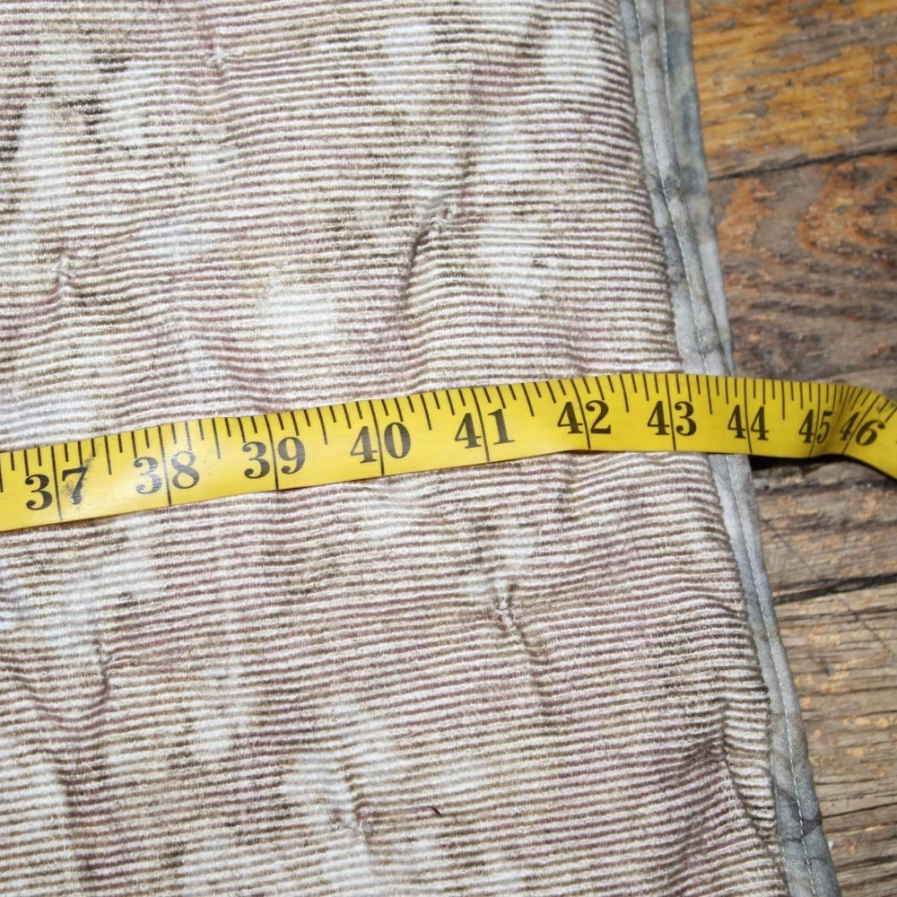 West Elm. AbstractHydrangea Printed Corduroy Quilt Brick. Sz. Half Queen.